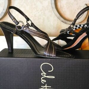 Cole Haan leather Slingback Stilettos sz 8.5